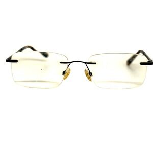 Pure with Airlock Vant 201 002 Rimless Eyeglasses Black Tortoise 52-18-140
